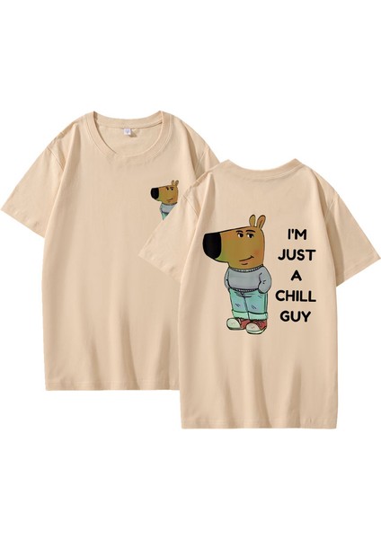 Ben Sadece Bir Chill Guy T Shirt Rahat Moda Harajuku Grafik T Shirt Kadın Erkek Pamuklu Kısa