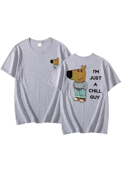 Ben Sadece Bir Chill Guy T Shirt Rahat Moda Harajuku Grafik T Shirt Kadın Erkek Pamuklu Kısa