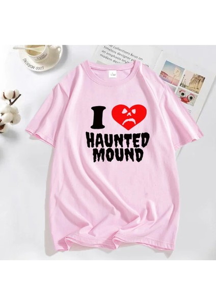 Sematary Ben Aşk Perili Höyük T-Shirt Popüler Trend Kalp Şekli Baskı T Shirt Erkekler Için Ko