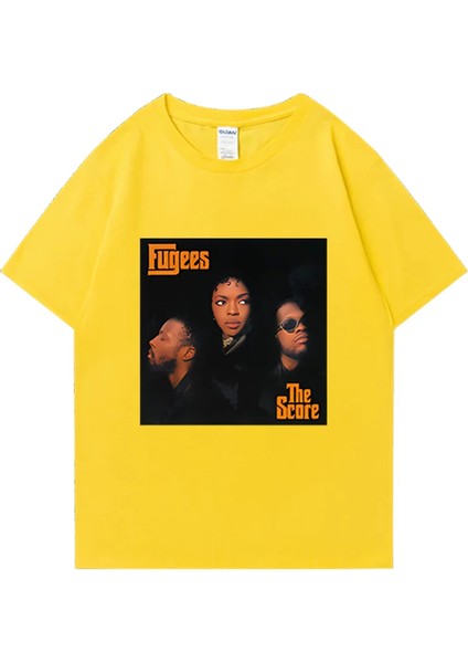 Rap Fugees Efsane Grup Vintage 90S T Shirt Yaz Klasik Erkek Kadın Günlük T-Shirt Grafik