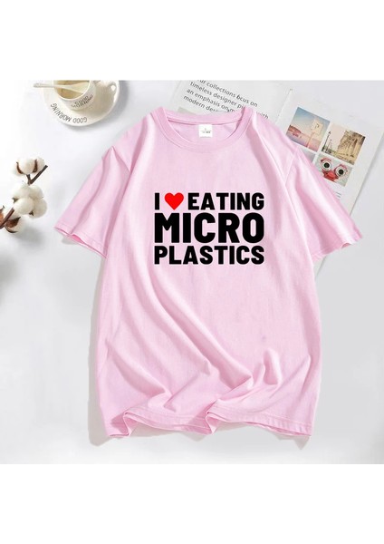 Ben Microplastic T-Shirt Erkekler Komik Mmicroplastic Mizah Mektup Baskı Tee Tops Yaz Pamuklu