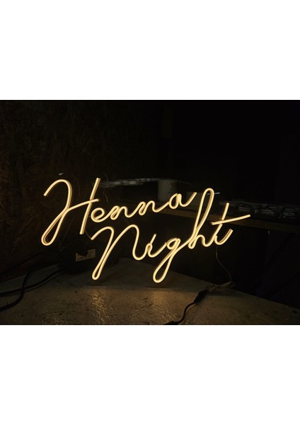 Cizgineon Henna Night Neon LedI şıklı Duvar Dekarasyon Günışığı 30*60 cm