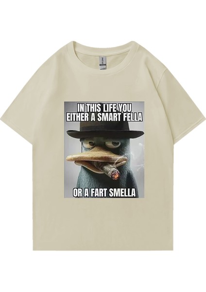 Perry Platypus Komik Grafik T-Shirt Erkek Kadın Moda Sokak Hip Hop Giysileri Büyük Boy %