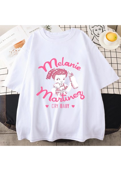 Yeni Melanine Martinez Cry Bebek Grafik T Shirt Erkek Kadın Sevimli Komik Kısa Kollu T-Shirt