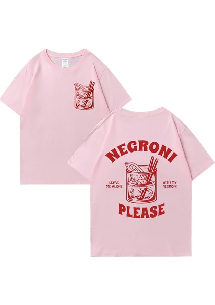 Negroni Lütfen Grafik T Shirt Erkek Kadın Komik Kokteyl Meme Tee Boy Yüksek Kalite Yaz