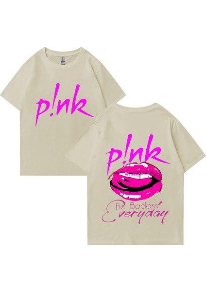 Şarkıcı P!nk Pembe T Popüler Erkek Kadın Artı Boyutu Üstleri Yüksek Kalite Moda S