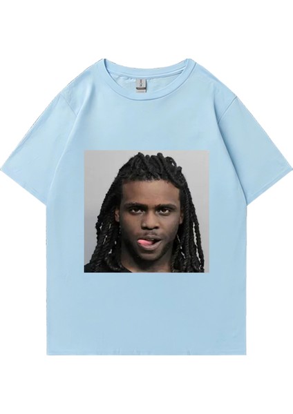 Rapçi Şefi Keef Mugshot Grafik T Yenı Erkek Kadın Sıcak Satış Komik Giyim Punk Gevşek