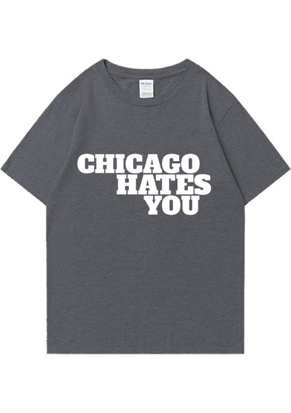 Şef Keef Chicago Sen Hates Aynı Stil T-Shirt Erkek Kadın Rap Moda Hip Hop Büyük Boy Stre