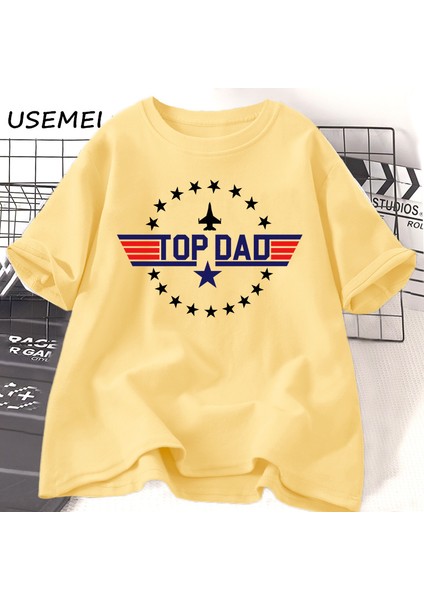 Üst Baba T-Shirt Casaul Pamuk Babalar Günü Hediyesi Baba Erkek Tasarımcı T Shirt Erkek Moda K