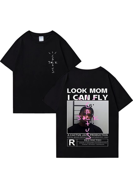 Rapçi Kaktüs Jack T-Shirt Popüler Erkek Kadın Moda Giyim Vintage Gevşek O-Boyun % P