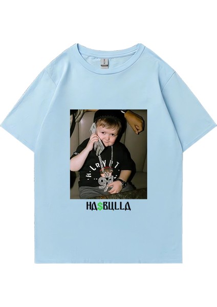 Vintage Hasbulla Mücadele T Shirt Yaz Erkek Kadın Moda Grafikli Tişört Boy Kısa Kollu Sa