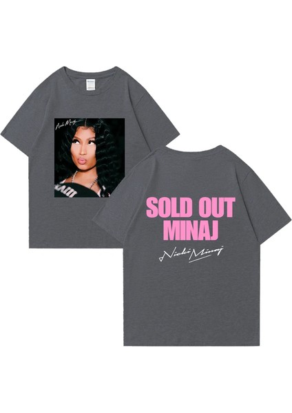Nicki Minaj Turu Pembe Cuma T - Erkek Kadın Moda Hip Hop Streetwear Büyük Boy Kıs