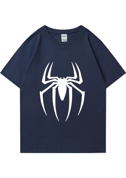 Sıcak Satış Örümcek Desen Baskı T-Shirt Erkek Kadın Pamuk Kısa Kollu Tişört Rahat Boy Giysi H