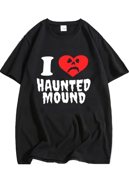 Sematary Ben Aşk Perili Höyük T-Shirt Popüler Trend Kalp Şekli Baskı T Shirt Erkekler Için Ko