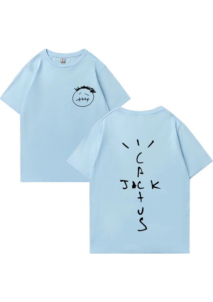 Rapçi Kaktüs Jack Vintage Tişört Erkek Kadın Retro Hip Hop Streetwear Moda Rahat Gevşek Pamuk