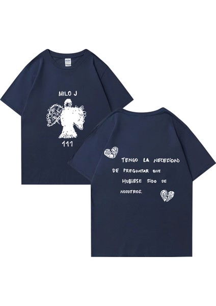 Rapçi Milo J T Shirt 111 Albümü Merch Baskı T-Shirt Erkekler Kadınlar Saf Moda Kalça Hopt-Shi