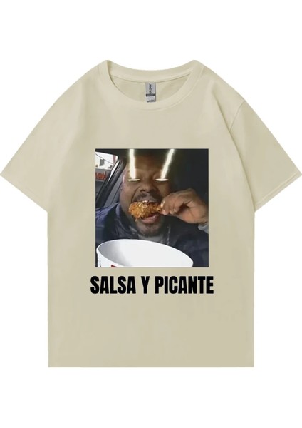 Don Pollo Salsa Y Picante Komik Grafik T Shirt Erkek Kadın Klasik Punk Tee Boy Kısa Kollu Rah