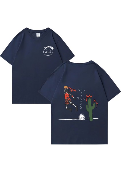 Kaktüs Jack Basketbol Oynamak T-Shirt Erkek Kadın Y2K Rahat Moda Giyim Büyük Boy Saf Pamuk Kı