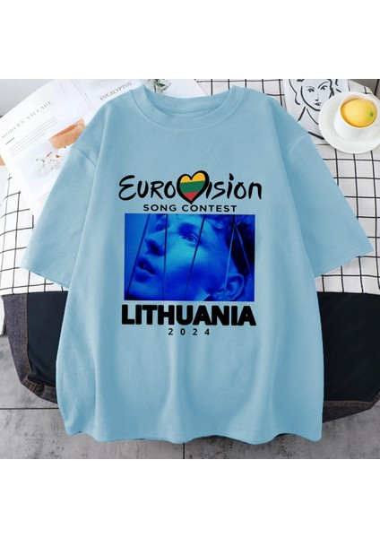 Eurovision Olay Litvanya Rahat T Erkek Kadın Vintage Hip Hop Streetwear Büyük Boy