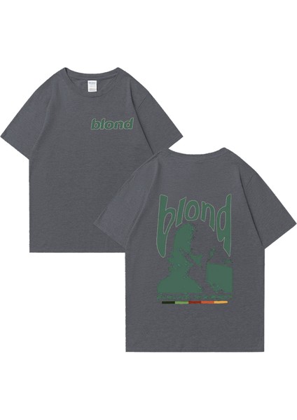 Rapçi Frank Retro Kısa Kollu Baskı T Shirt Erkek Sokak Hip Hop Okyanus Albumt-Shirt Y2K Unise