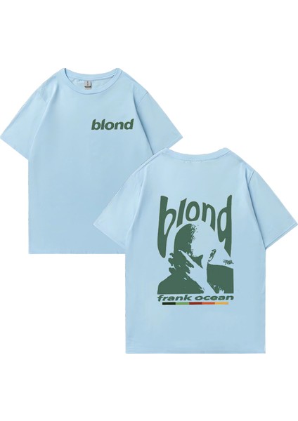 Rapçi Frank Retro Kısa Kollu Baskı T Shirt Erkek Sokak Hip Hop Okyanus Albumt-Shirt Y2K Unise