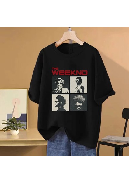 Saat Sonra Hafta Içi Albüm Grafik T Shirt Erkek Kadın Vintage Hip Hop Streetwear Boy Kısa Kol