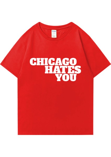 Şef Keef Chicago Sen Hates Aynı Stil T-Shirt Erkek Kadın Rap Moda Hip Hop Büyük Boy Stre