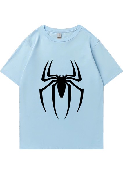 Sıcak Satış Örümcek Desen Baskı T-Shirt Erkek Kadın Pamuk Kısa Kollu Tişört Rahat Boy Giysi H
