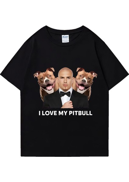 Ben Benim Pitbull Komik Meme T-Shirt Erkek Kadın Moda Trendi Hip Hop Kısa Kollu T-Shirt Rahat