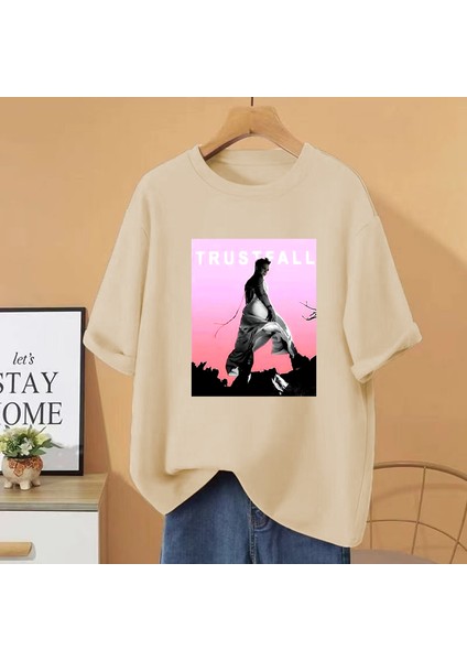 Şarkıcı P!nk Pembe Trustfall Müzik Turu Vintage Grafik T-Shirt Erkek Kadın Hip Hop Stree