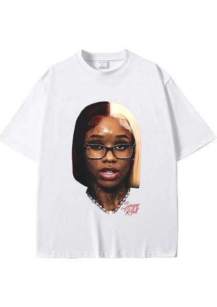 Nicki Minaj Vintage Grafik Baskı T Shirt Erkek Kadın Hip Hop Streetwear Gevşek To