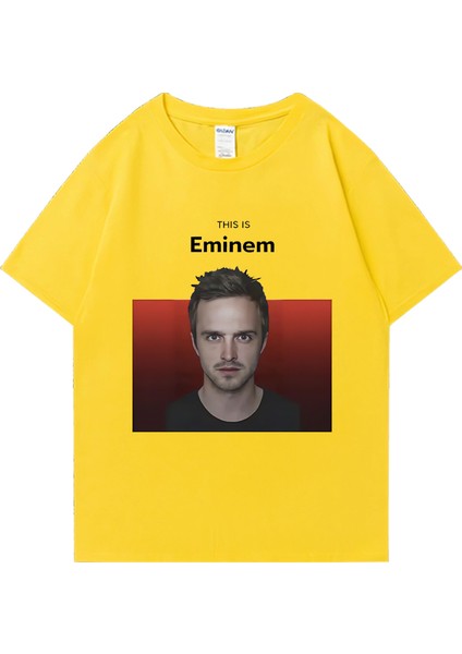 Bu Eminem T Shirt Jesse Pinkman Komik Meme Tshirt Klasik Vintage Kırma Kötü T-Shirt Erkek Kad