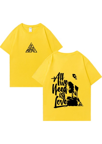 Sıcak Cancerbero Tüm Ihtiyacımız Aşk T Shirt Erkek Kadın Vintage Hip Hop Streetwear Gevşek Kı