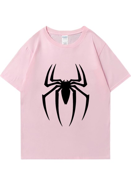 Sıcak Satış Örümcek Desen Baskı T-Shirt Erkek Kadın Pamuk Kısa Kollu Tişört Rahat Boy Giysi H
