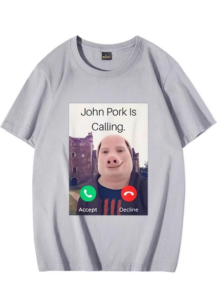 Mizah Komik Domuz Sevgilisi Grafik Tee Üst Sokak Modası Kısa Kollu Kıyafet Hediye John Domuz