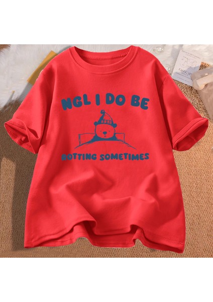Ngl Ben Çürüyen Bazen Pamuklu T-Shirt Boy Adam Giysileri Baskılı Tişörtleri Grafik Tee Kısa K
