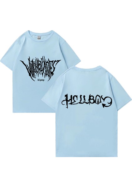 Rapçi Lil Yüksek Kaliteli Baskı T Shirt Erkek Kadın Vintage Hip Hop Streetwear Boy Kısa Kollu