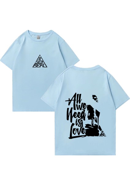 Sıcak Cancerbero Tüm Ihtiyacımız Aşk T Shirt Erkek Kadın Vintage Hip Hop Streetwear Gevşek Kı