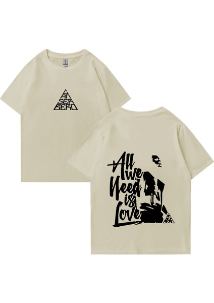 Sıcak Cancerbero Tüm Ihtiyacımız Aşk T Shirt Erkek Kadın Vintage Hip Hop Streetwear Gevşek Kı
