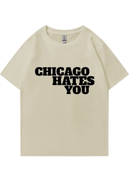 Şef Keef Chicago Sen Hates Aynı Stil T-Shirt Erkek Kadın Rap Moda Hip Hop Büyük Boy Stre