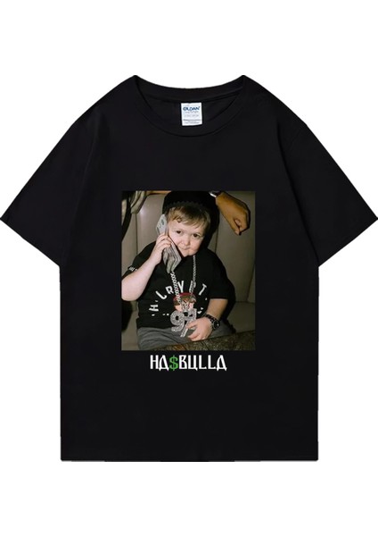 Vintage Hasbulla Mücadele T Shirt Yaz Erkek Kadın Moda Grafikli Tişört Boy Kısa Kollu Sa