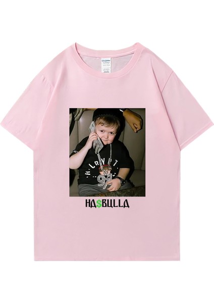 Vintage Hasbulla Mücadele T Shirt Yaz Erkek Kadın Moda Grafikli Tişört Boy Kısa Kollu Sa