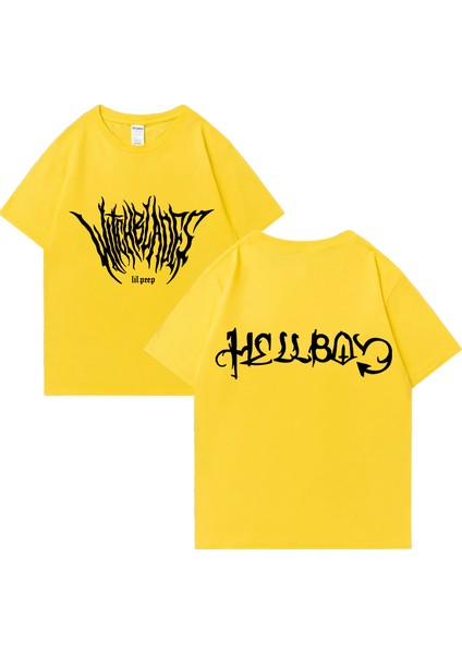 Rapçi Lil Yüksek Kaliteli Baskı T Shirt Erkek Kadın Vintage Hip Hop Streetwear Boy Kısa Kollu