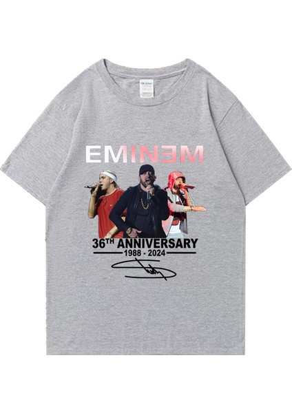 Şarkıcı Eminem 36TH Yıldönümü 1988-ANILAR Grafik T-Shirt Erkekler Kadınlar Sıcak Satış C