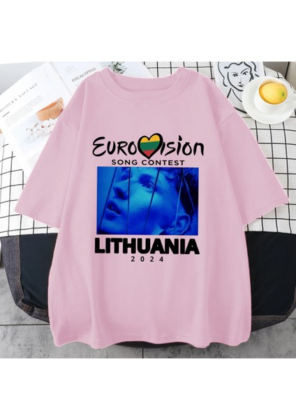 Eurovision Olay Litvanya Rahat T Erkek Kadın Vintage Hip Hop Streetwear Büyük Boy