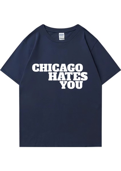 Şef Keef Chicago Sen Hates Aynı Stil T-Shirt Erkek Kadın Rap Moda Hip Hop Büyük Boy Stre