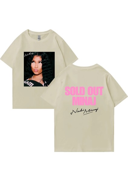 Nicki Minaj Turu Pembe Cuma T - Erkek Kadın Moda Hip Hop Streetwear Büyük Boy Kıs