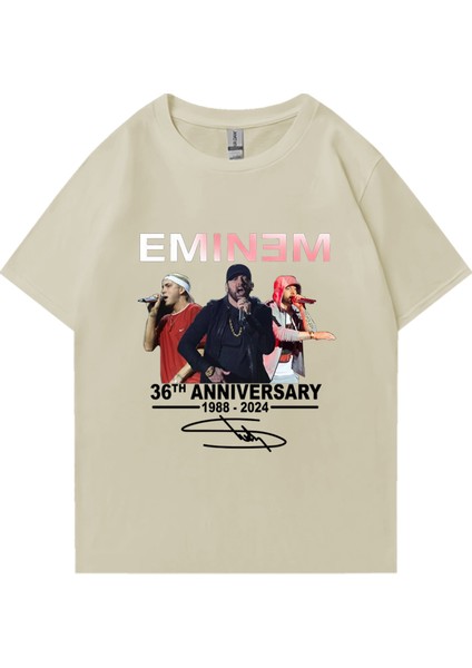 Şarkıcı Eminem 36TH Yıldönümü 1988-ANILAR Grafik T-Shirt Erkekler Kadınlar Sıcak Satış C