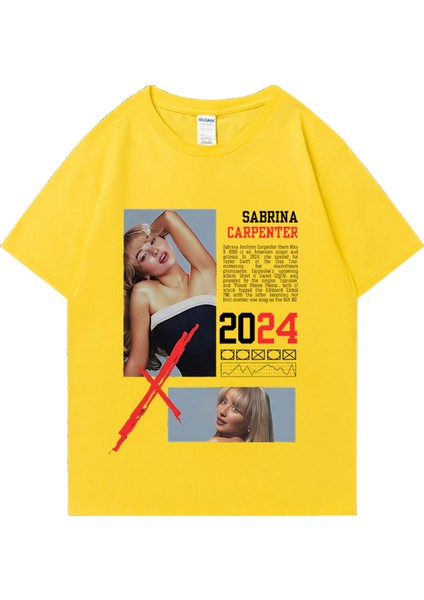 Sabrina Marangoz Grafik Kısa Kollu % Pamuk Vintage Boy Streetwear T-S