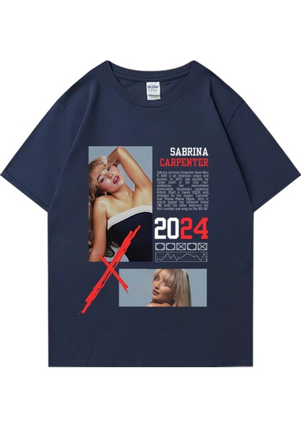 Sabrina Marangoz Grafik Kısa Kollu % Pamuk Vintage Boy Streetwear T-S